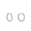 Pico Rainy Mediium Hoop - Øreringe K01035 Clear/Silver
