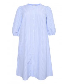 Kaffe Curve KCBerana Dress - Kjole 10580729 Blue/White Narrow