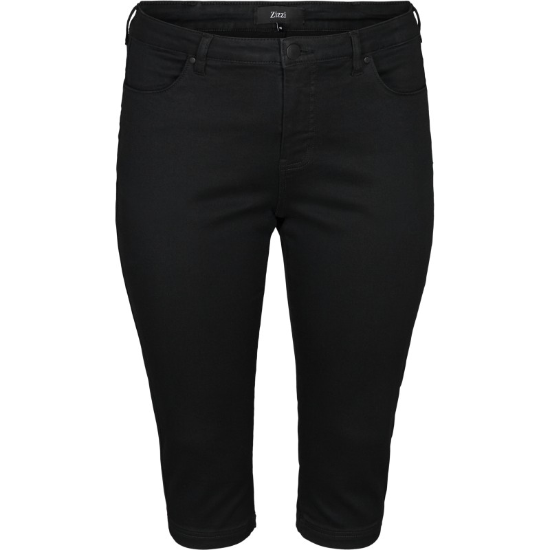 Zizzi Jeans, Capri - Jeans J10305C Black | denim