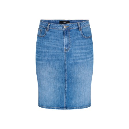 Zizzi JGABIJA Skirt - Denim Nederdel J10883A Blue Denim