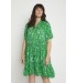 Kaffe Curve KCvilana Ami Dress - Kjole 10580834 Bright Green - Flower Print