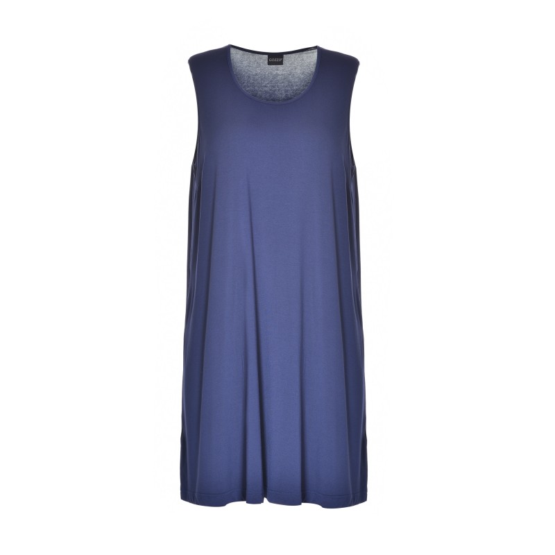 Gozzip Panel Dress - 9906 Royal Blue | Plus kjoler