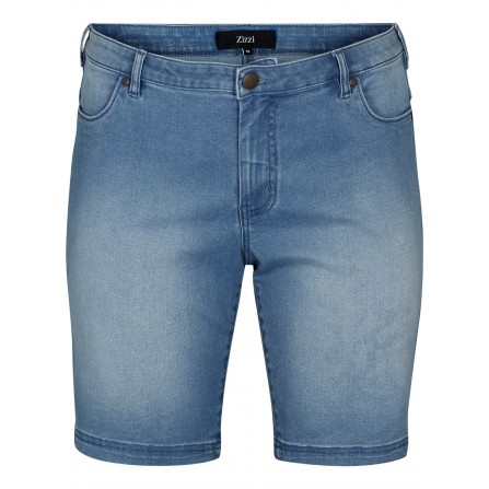 Zizzi Jeans Shorts Emily - Denim Shorts O10305Q Light Blue Denim