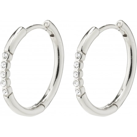 Pilgrim TRUDY store krystal hoop - Øreringe 282236043 Sølvbelagt