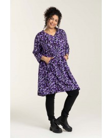 Gozzip (Studio) Birgitte Dress - Kjole S225808 Black with Purple bobles