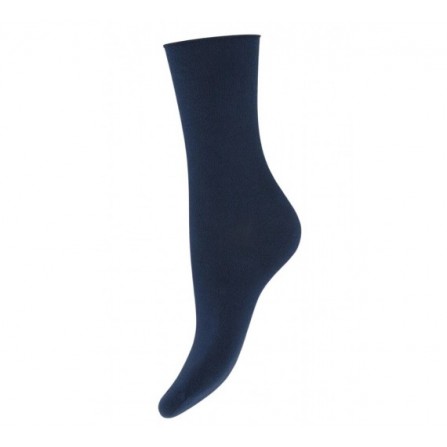 Decoy Ankle Sock Fine Knit - Blå Bambus ankelstrømpe 20345