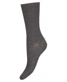 Decoy Ankle Sock Fine Knit - Grå Bambus ankelstrømpe 20345