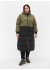 Zizzi CAPEACHY BLOCK L/S COAT - Vinter jakke med block farver CA61063C
