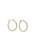 PICO Berta Grande Hoops - Store snoede guld hoop øreringe Q01010