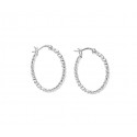 PICO Berta Grande Hoops - Store snoede sølv hoop øreringe Q01010