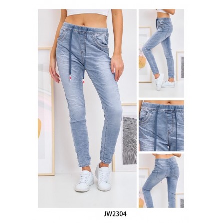 MARTA Jeans - Jewelly Jeans med snøre i taljen JW2304