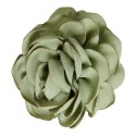Pico Rose Claw - Støvet grøn hårklemme med blomst CL44