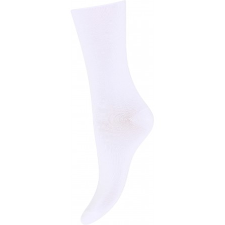 Decoy Ankle Sock Fine Knit - Hvid Bambus ankelstrømpe 20345