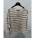 MARTA Knit - Rosa/offwhite stribet strik 23109