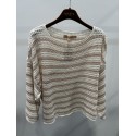 MARTA Knit - Rosa/offwhite stribet strik 23109