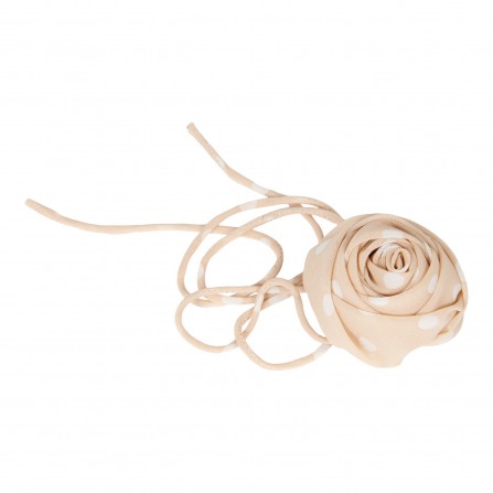 PICO Dotted Rose string - Sandfarvet blomster halskæde M01