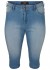 Zizzi Jeans Amy Capri - Lyseblå capri jeans O10305H