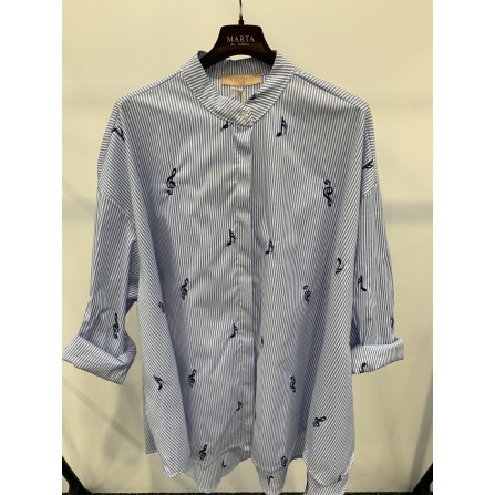 MARTA Shirt - Oversize light blue skjorte M82252