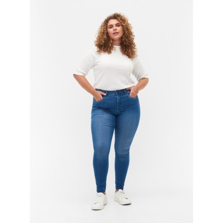 Zizzi Jeans, Long, Amy J10305L - Lyseblå jeans Light Blue