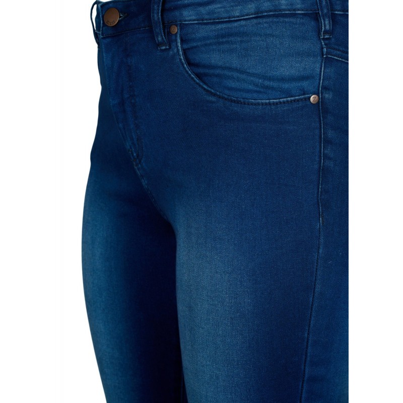 dagbog Tarmfunktion Smidighed Zizzi Jeans, Long, Amy J10305L - Blå jeans Blue Denim | Plus size