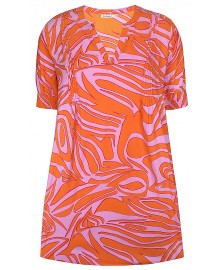 Zhenzi JANELLE Dress - Orange/Lilla printet kjole 2703053