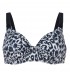 Wiki Full Cup bikini Top - Blå/grå/sort leopard bikini overdel 468-3467 Milos