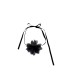 Black Colour BC Fiora Neckband - Sort satin blomst 4471