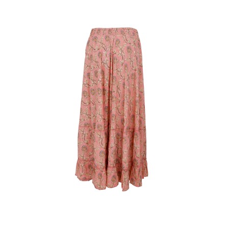 Black Colour BC Luna Maxi Frill Skirt - Nederdel 39102 Pastel Rose