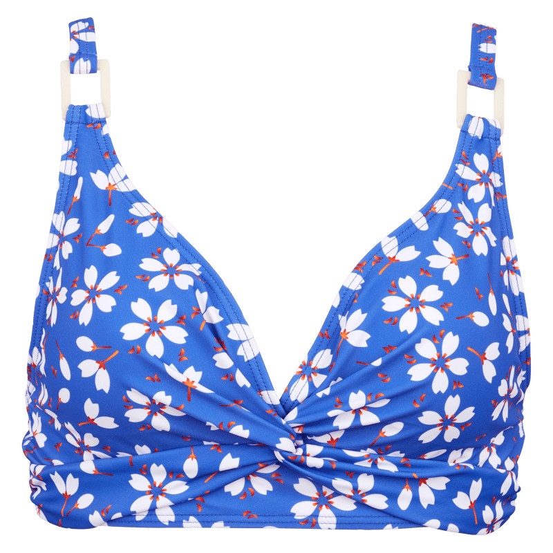 Missya Lucca Top Blå printet bikini overdel 14447 Clear