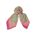 Black Colour BC India Scarf - Pink/grønt tørklæde 208270 Green