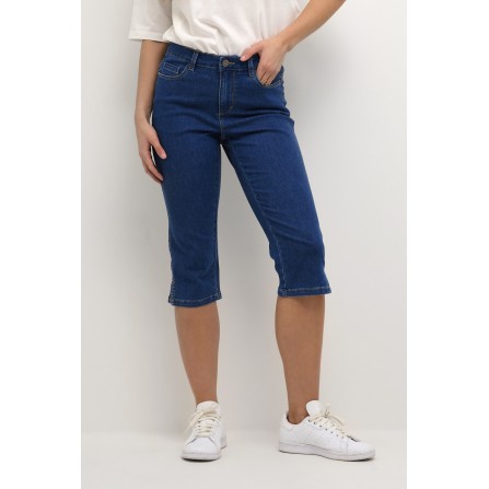 Kaffe KAvicky Capri Jeans - Blå stumpebukser 10505521 Medium Blue Washed