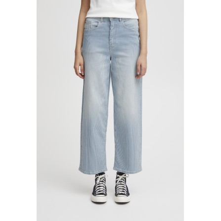 Ichi IHCILK NTI PA - Mælkedrengsstribet jeans 20118868 Washed Blue Stripe
