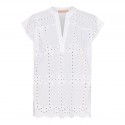 MARTA Top - Hvid top med broderie anglaise 4440 SG White