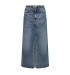 Co'Couture VikaCC Slit Denim Skirt - Lang cowboy nederdel 34042