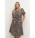 Kaffe Curve KCsalmi Dress - Leopard printet kjole 10581552 Feather Gray Leo