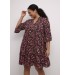 Kaffe Curve KCmarca Ami Dress - Kjole med pink blomster print 10581629 Shoking pink flower
