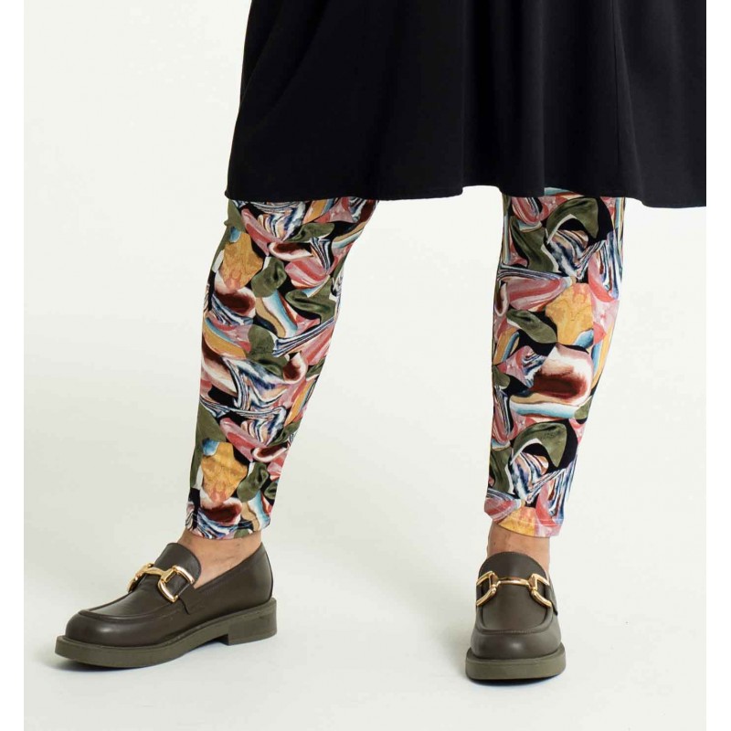 lommetørklæde Tentacle generøsitet Gozzip Ellen Leggings - Multi printede leggings G234035 | Plus size