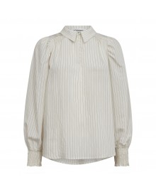 Co´Couture ScarletCC Stripe Blouse - Råhvid skjorte med sorte striber 35325 Off White