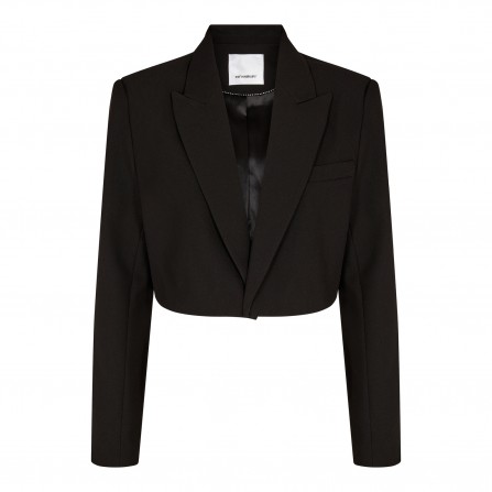 skræmmende rødme ler Co'Couture VolaCC Crop Blazer - Sort kort blazer jakke 30086 Black 