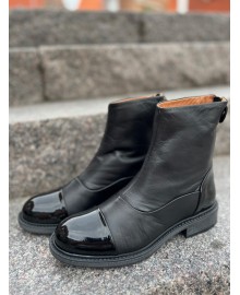Shoedesign Copenhagen DAHLIA - Sort med lak detalje S221-1006 Leather-patent Black