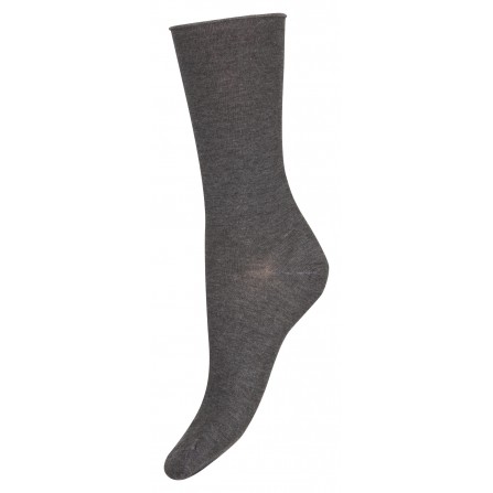 Decoy Fine Knit Socks - Ankelstrømper 20245 Dark Grey Melange