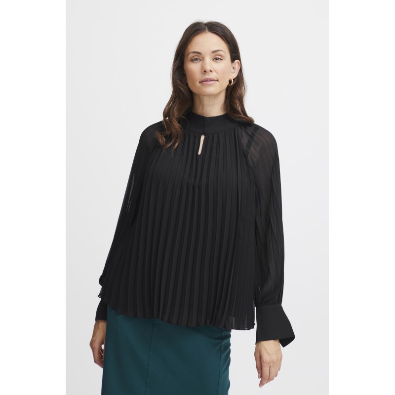 2 Bluse bluse plisseret Fransa | FRPLEATS Sort - 20612987 | Black BL