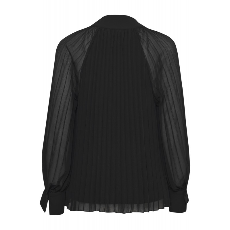 Sort | Fransa Bluse FRPLEATS Black plisseret 20612987 BL - bluse 2 |