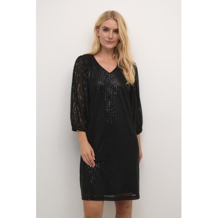 Kaffe KAbolette Sequin Dress - Sort palliet kjole 10507999 Black Deep