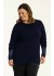 Gozzip GEmira Long T-shirt with lace - Blå T-shirt G236003 Navy