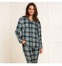 Lady Avenue Cotten Flannel Pyjamas - Grøn ternet pyjamas 83-1287 Forrest Checks