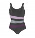 WIKI Swimsuit Bianca Classic+ - Grå badedragt W9515 Graphite/Lavender