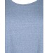Zizzi VAVA S/S Loose Tee - Lyseblå melange t-shirt M57504C Moonlight blue melange
