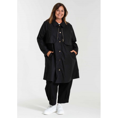 Gozzip GBirdy Trenchcoat w. waistcoat - G242012 Black