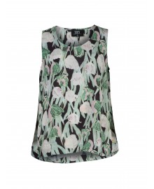 Zoey ANDREA TOP - Top med tulipaner 233-0557 Peppermint green mix